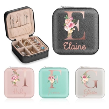 Personalized Travel Jewelry Box Compact Organizer Gift