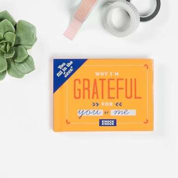 Knock Knock Why I'm Grateful for You Fill in the Love Book Fill-in-the-Blank Gift Journal, 4.5 x 3.25-inches