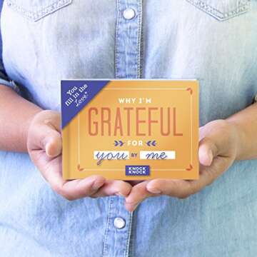 Knock Knock Why I'm Grateful for You Fill in the Love Book Fill-in-the-Blank Gift Journal, 4.5 x 3.25-inches