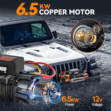 Rengue 13000lb Electric Winch for Off-Road Adventure