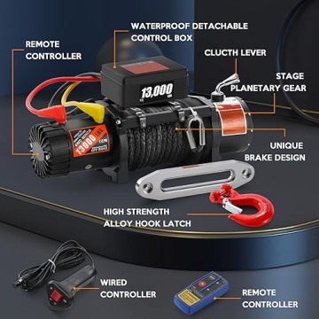 Rengue 13000lb Electric Winch for Off-Road Adventure