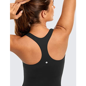 CRZ YOGA Butterluxe Tank Top with Built-In Bra for Workouts