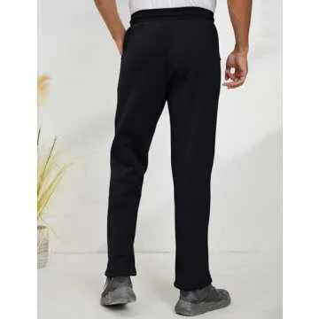 Gihuo Men's Winter Fleece Sherpa Lined Sweatpants