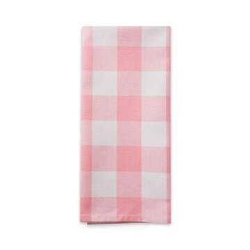 DII Buffalo Check Kitchen Collection, Classic Farmhouse Dishtowel Set, 20x30, Pink &White, 3 Piece