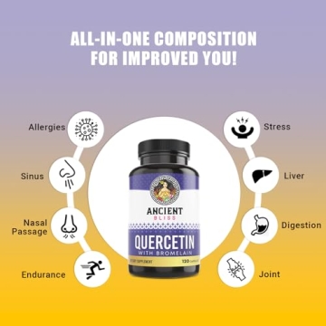 Ancient Bliss Quercetin Bromelain Immune Joint Support 120 Caps
