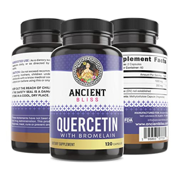 Ancient Bliss Quercetin Bromelain Immune Joint Support 120 Caps