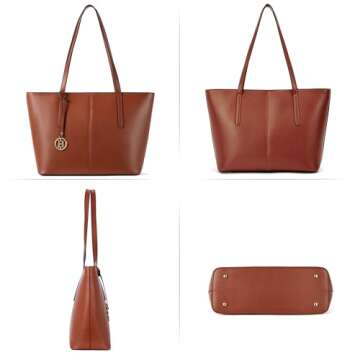 BOSTANTEN Women Handbags Genuine Leather Totes Shoulder Purses Deep Brown