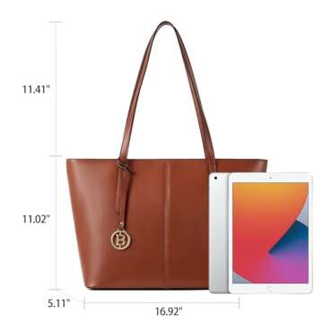 BOSTANTEN Women Handbags Genuine Leather Totes Shoulder Purses Deep Brown