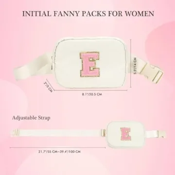 YOOLIFE Personalized Initial Belt Bag for Women