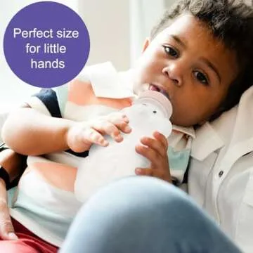 Honey Bear Straw Cups, Juice Bear Bottle Drinking Cup Long Straws with 4 Flexible Straws & Cleaning Tools, 8-Ounce Therapy Sippy Bottles for Speech and Feeding Training, Food-Grade & BPA Free 2 Pack