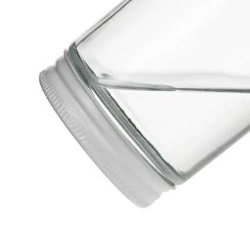 Suwimut 12 Pack Glass Jars With Lids, 12 oz Wide Mouth Straight Sided Glass Storage Mason Canning Jars with White Metal Lids for Pickles and Kitchen Storage Jelly, Jams, Honey, Caviar, Herb, Dry Food