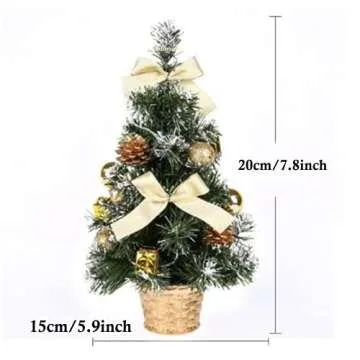 Vibrant 12 Inch Tabletop Mini Christmas Tree for Festive Decor