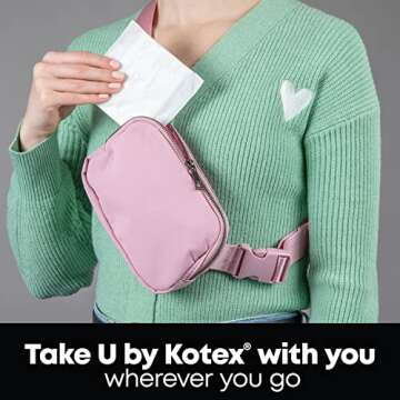 U by Kotex Ultra Thin Pads, Clean & Secure, Heavy Absorbency, 56 Count (Packaging May Vary)