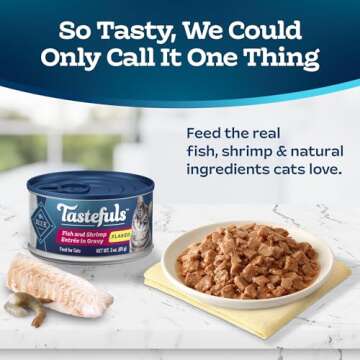 Blue Buffalo Tastefuls Flaked Wet Cat Food with Fish & Shrimp