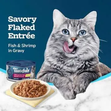 Blue Buffalo Tastefuls Flaked Wet Cat Food with Fish & Shrimp