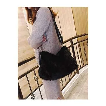 Ulisty Faux Fox Fur Shoulder Bag for Women - Chic & Versatile