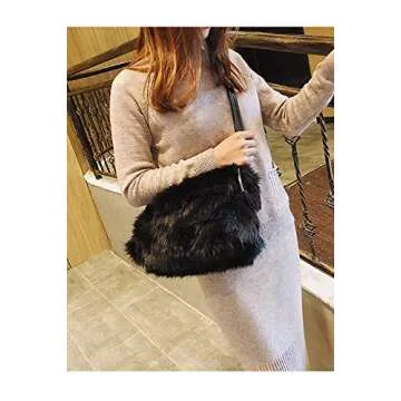 Ulisty Faux Fox Fur Shoulder Bag for Women - Chic & Versatile