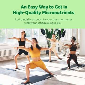 Purely Inspired Organic Green Powder Smoothie Mix, Tropical Mango Iced Tea Flavor (30 Servings) - Probiotics for Digestive Health with Spirulina & Chlorella for Gut Health - Vegan & Gluten-Free