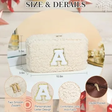 YOOLIFE Personalized Makeup Bag for Women Ideal Gift