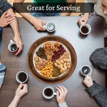 Rustic 12" Mango Wood Serving Tray for All Occasions