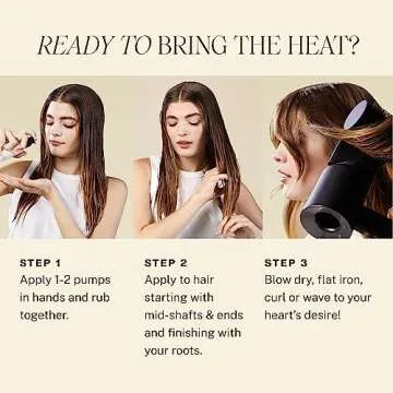 JVN Complete Blowout Styling Milk Heat Protector Cream, Anti-Humidity, Smooths Protects - Travel Size