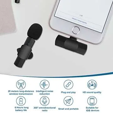 GRTPRTS Wireless Microphone for iPhone iPad - Ideal for Streaming