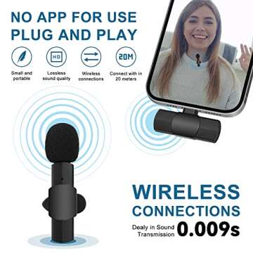 GRTPRTS Wireless Microphone for iPhone iPad - Ideal for Streaming