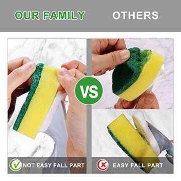 Durable Dish Wand with 7 Replacement Sponges - Leak-Free Cleaning Solutions