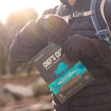 Chef's Cut Beef Jerky, Teriyaki, High Protein Meat Snack, 10g of Protein and 80 Calories, Gluten Free, Premium Lean Smoked Beef - 2.5 Ounce (Pack of 8)