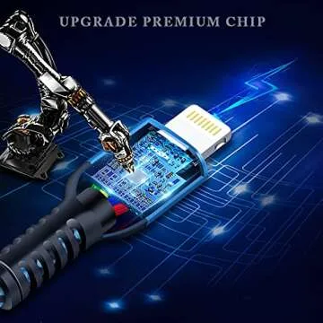 Durable Apple Certified Lightning Charging Cable Pack: 3/6/10FT Cords for iPhone & iPad