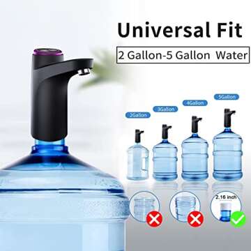 BIMVER Portable Water Dispenser for 5 Gallon Bottles