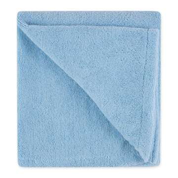 Bone Dry Pet Grooming Towel Collection Absorbent Microfiber X-Large, 41x23.5", Embroidered Blue