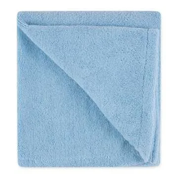 Bone Dry Pet Grooming Towel Collection Absorbent Microfiber X-Large, 41x23.5", Embroidered Blue