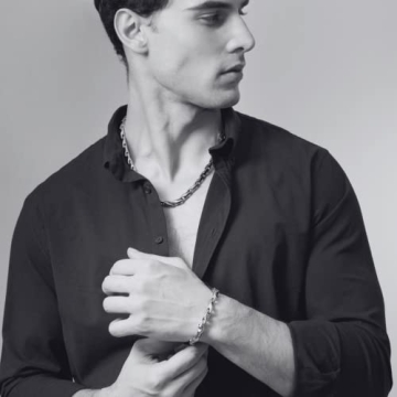 Men's Tungsten Necklace & Bracelet Duo with Gift Box