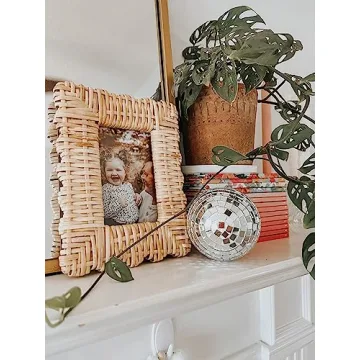 Mud Pie Woven Frame - Stylish 4x6 Scalloped Design