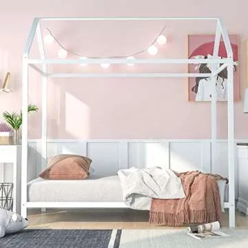 Shop Merax Montessori Twin Metal House Bed for Kids