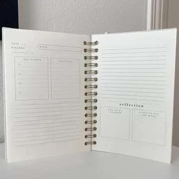 Steadfast and Sustained Church Notes Journal - Sermon & Podcast Christian Notebook - Guided Journal to Write Key Points, Bible Verses, Notes, and Application - Men and Women Gift Idea