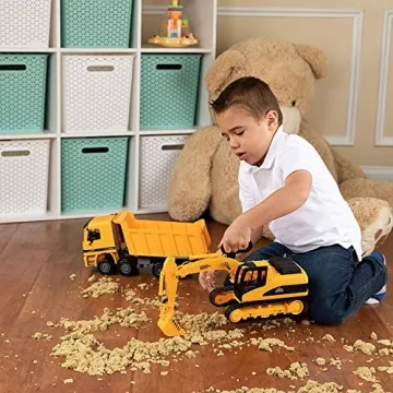 Excavator & Dump Truck Toy Set – Double the Fun for Kids