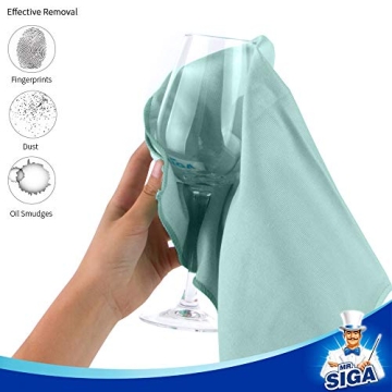 MR.SIGA Ultra Fine Microfiber Cloths for Cleaning Glass