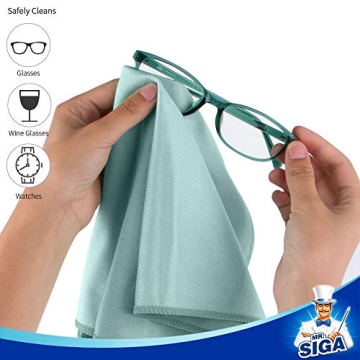 MR.SIGA Ultra Fine Microfiber Cloths for Cleaning Glass