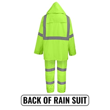Global Glove FrogWear GLO-8000 High-Visibility Rain Suit