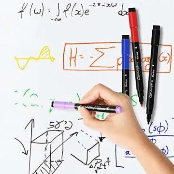 GMAOPHY Magnetic Dry Erase Markers - 10 Pcs 8 Color Fine Tip Whiteboard Markers with Eraser Cap, Low Odor Dry Erase Markers for Glass/Whiteboard/Porcelain/Plastic/School/Office