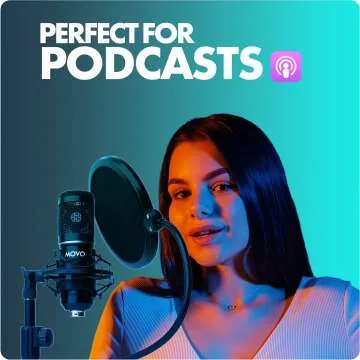 Movo PodPak2T Podcasting Microphone Equipment Bundle