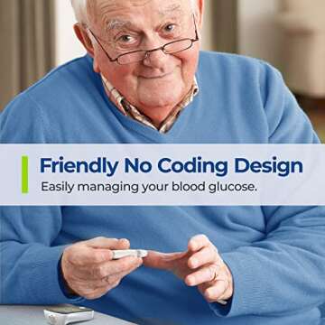 AUVON Blood Glucose Monitor Kit with Test Strips & Lancets