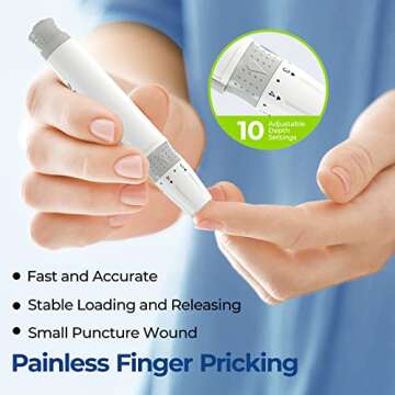 AUVON Blood Glucose Monitor Kit with Test Strips & Lancets