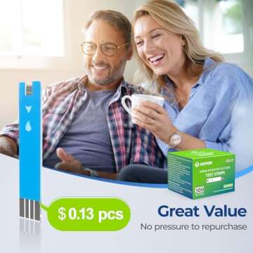 AUVON Blood Glucose Monitor Kit with Test Strips & Lancets
