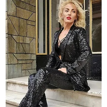 youcai Sequins Women Suits Set Stylish Party Wear