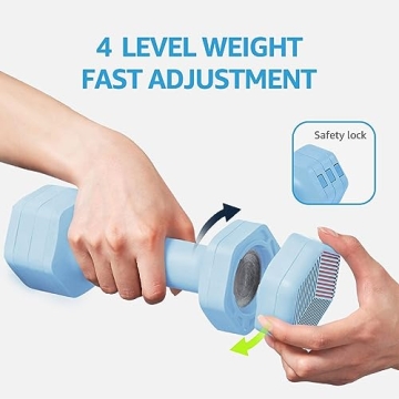 Adjustable Dumbbells for Home Gym - 2 to 5 lbs Set