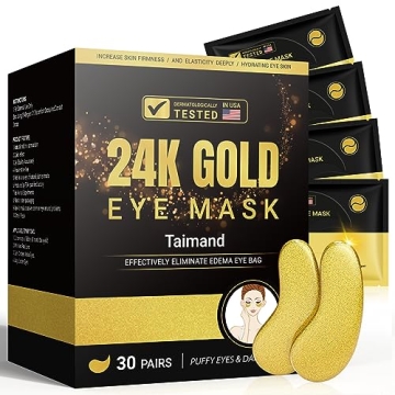Taimand 24K Gold Under Eye Patches - Reduce Puffiness & Dark Circles