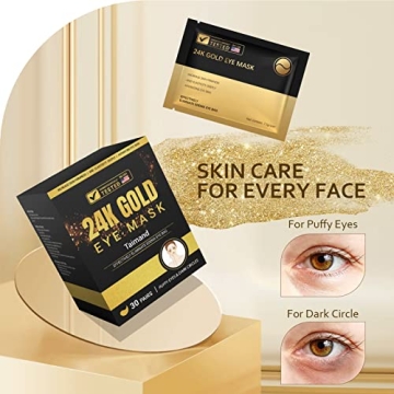 Taimand 24K Gold Under Eye Patches - Reduce Puffiness & Dark Circles